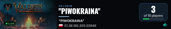 "PIWOKRAINA" live status badge