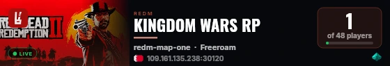 KINGDOM WARS RP live status badge