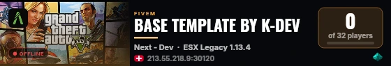 BASE TEMPLATE BY K-DEV live status badge