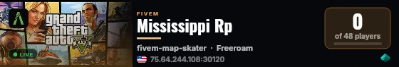 Mississippi Rp live status badge