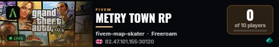 METRY TOWN RP live status badge