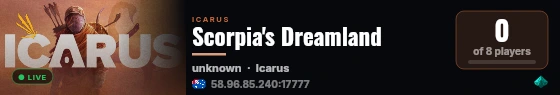 Scorpia's Dreamland live status badge