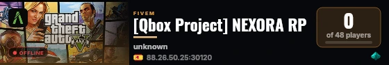[Qbox Project] NEXORA RP live status badge