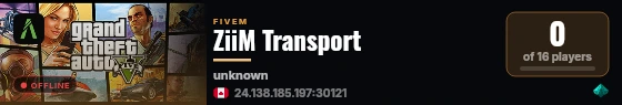 ZiiM Transport live status badge