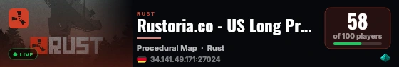 Rustoria.co - US Long Premium | JUST WIPED 11.09 live status badge