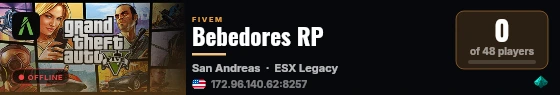 Bebedores RP live status badge