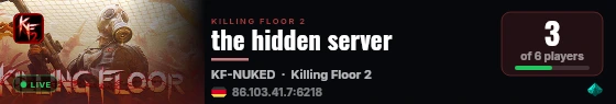 the hidden server live status badge