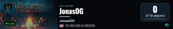 JonasOG live status badge