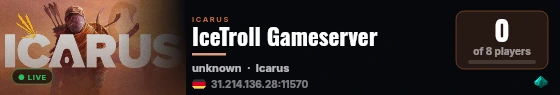 IceTroll Gameserver live status badge