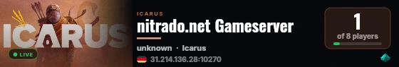 nitrado.net Gameserver live status badge