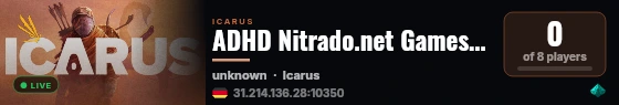 ADHD Nitrado.net Gameserver live status badge