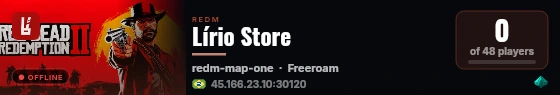 Lírio Store live status badge
