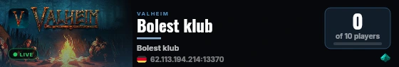 Bolest klub live status badge