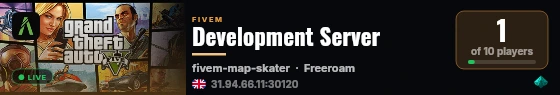 Development Server live status badge