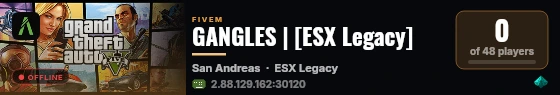 GANGLES | [ESX Legacy] live status badge