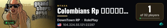 Colombians Rp 👋≧◉ᴥ◉≦👋/RolePlay/RPG/Chat de voz/Español Roleplay/Latino America live status badge