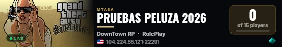 PRUEBAS PELUZA 2026 live status badge