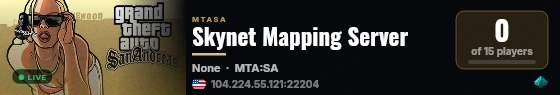 Skynet Mapping Server live status badge
