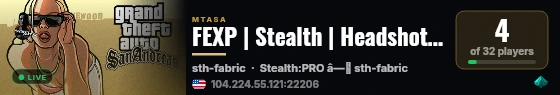 FEXP | Stealth | Headshot | Cbug | Spar | PVP | live status badge