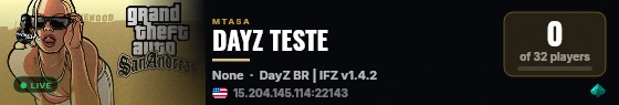 DAYZ TESTE live status badge