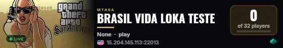 BRASIL VIDA LOKA TESTE live status badge