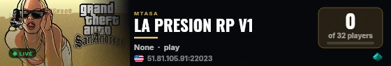LA PRESION RP V1 live status badge