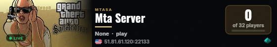 Mta Server live status badge