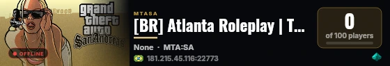[BR] Atlanta Roleplay | Temática Própria | live status badge