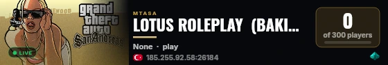 LOTUS ROLEPLAY  (BAKIMDAYIZ BEKLEMEDE KALIN :) ) live status badge