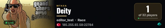 Deity live status badge
