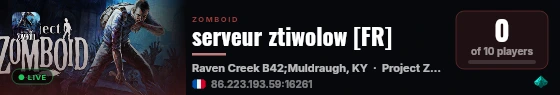 serveur ztiwolow [FR] live status badge