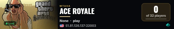 ACE ROYALE live status badge