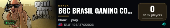BGC BRASIL GAMING CONEXÃO ONLINE RP live status badge