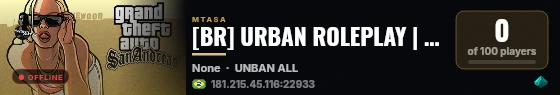 [BR] URBAN ROLEPLAY | RPG | SEASON 1 | discord.gg/em breve | Hype Group live status badge