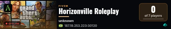 Horizonville Roleplay live status badge