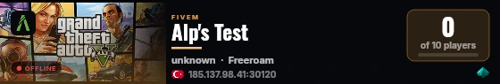 Alp's Test live status badge