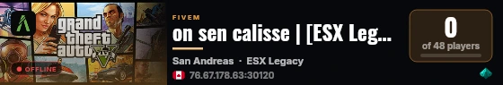 on sen calisse | [ESX Legacy] live status badge