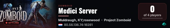 Medici Server live status badge