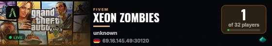 XEON ZOMBIES live status badge