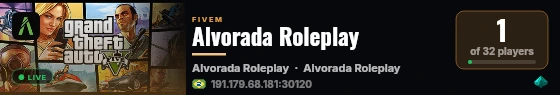 Alvorada Roleplay live status badge