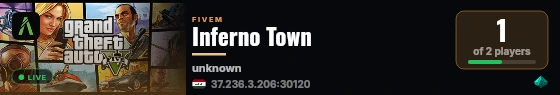 Inferno Town live status badge