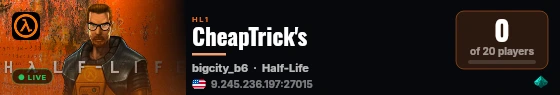 CheapTrick's live status badge