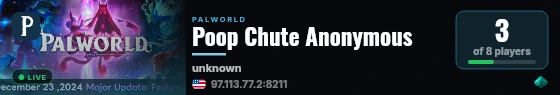 Poop Chute Anonymous live status badge