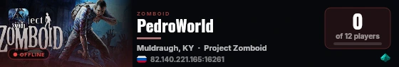 PedroWorld live status badge