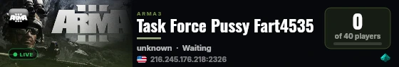 Task Force Pussy Fart4535 live status badge
