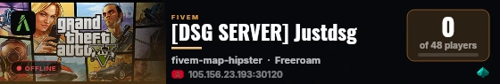 [DSG SERVER] Justdsg live status badge