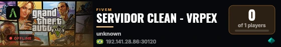 SERVIDOR CLEAN - VRPEX live status badge