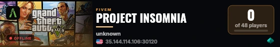 PROJECT INSOMNIA live status badge