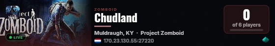 Chudland live status badge