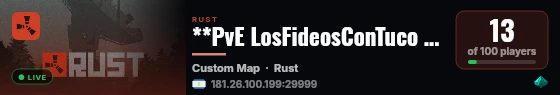 **PvE LosFideosConTuco PvE** live status badge